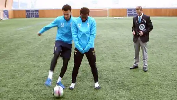 Watch Spurs star Dele Alli attempt to break ‘nutmeg’ world record